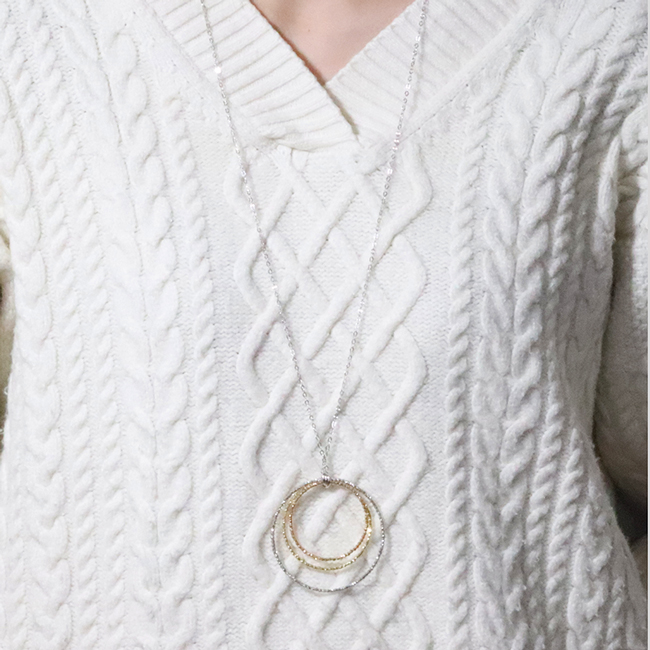 K18WG/YG/PG 　3カラーミラーボールペンダント