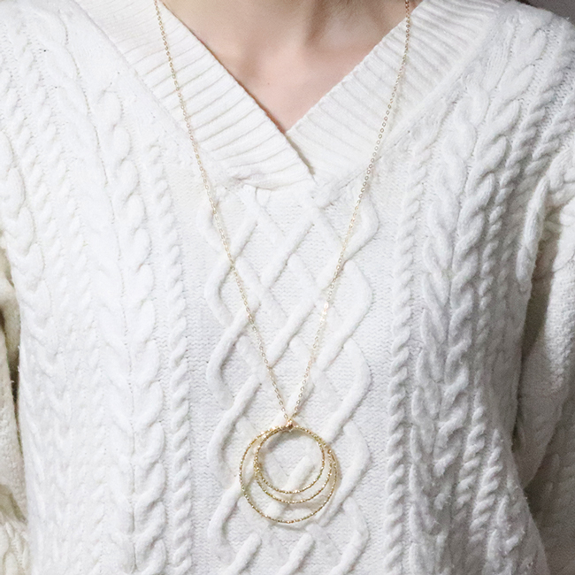 K18　ミラーボール華やかペンダント