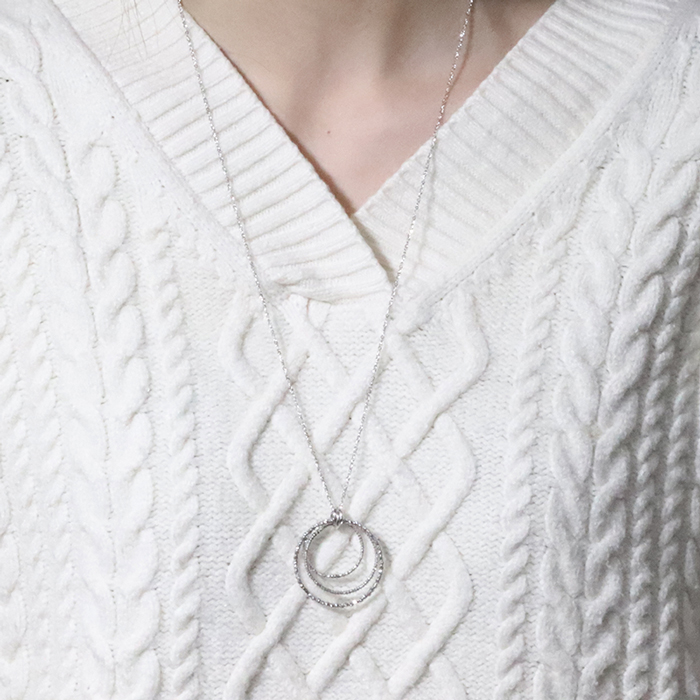 プラチナ　ミラーボール華やかペンダント（小）