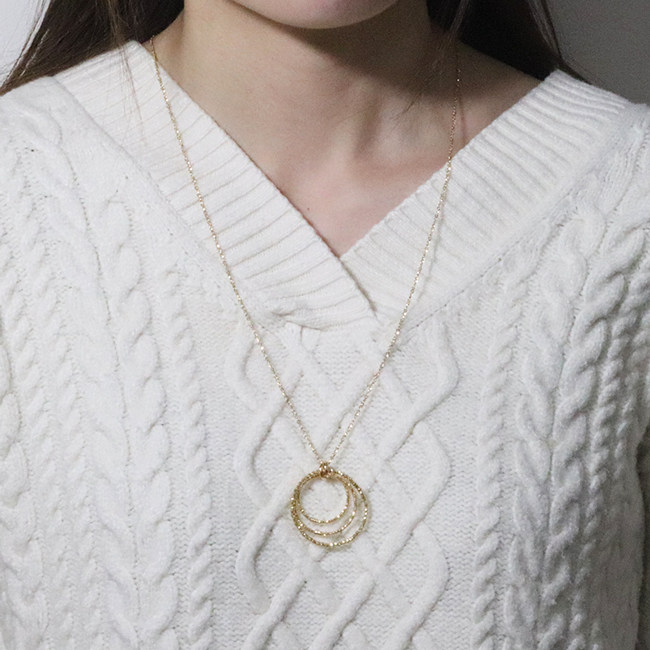 K18　ミラーボール華やかペンダント（小）