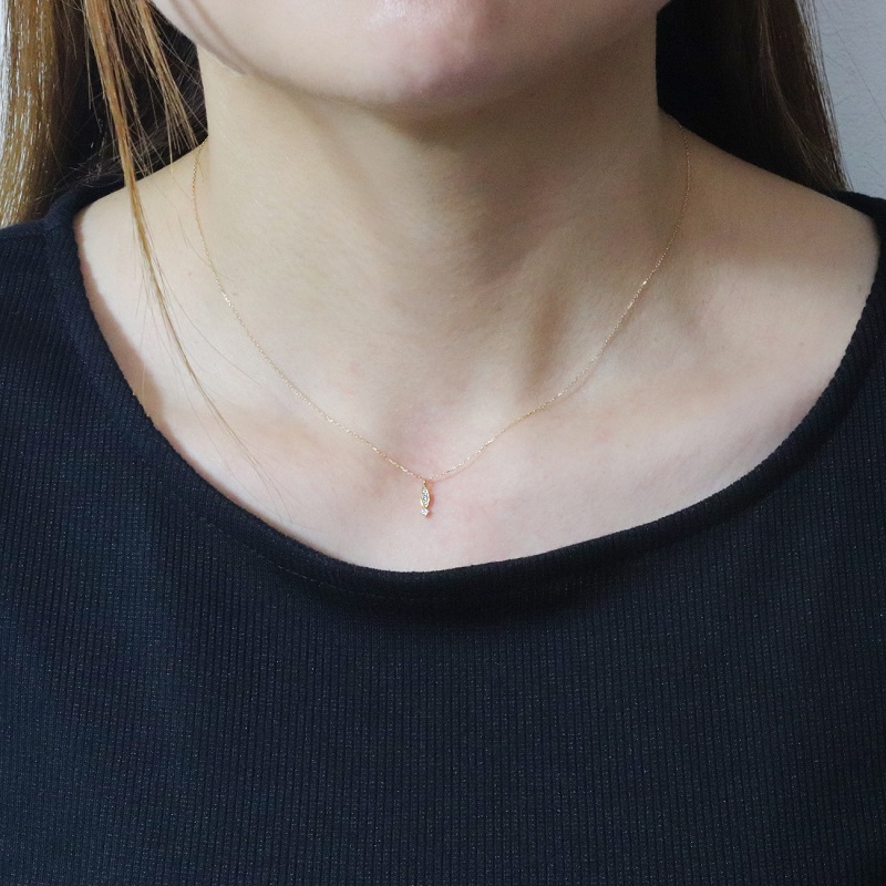 K18 0.04ct ダイヤモンドペンダント　BQ-166
