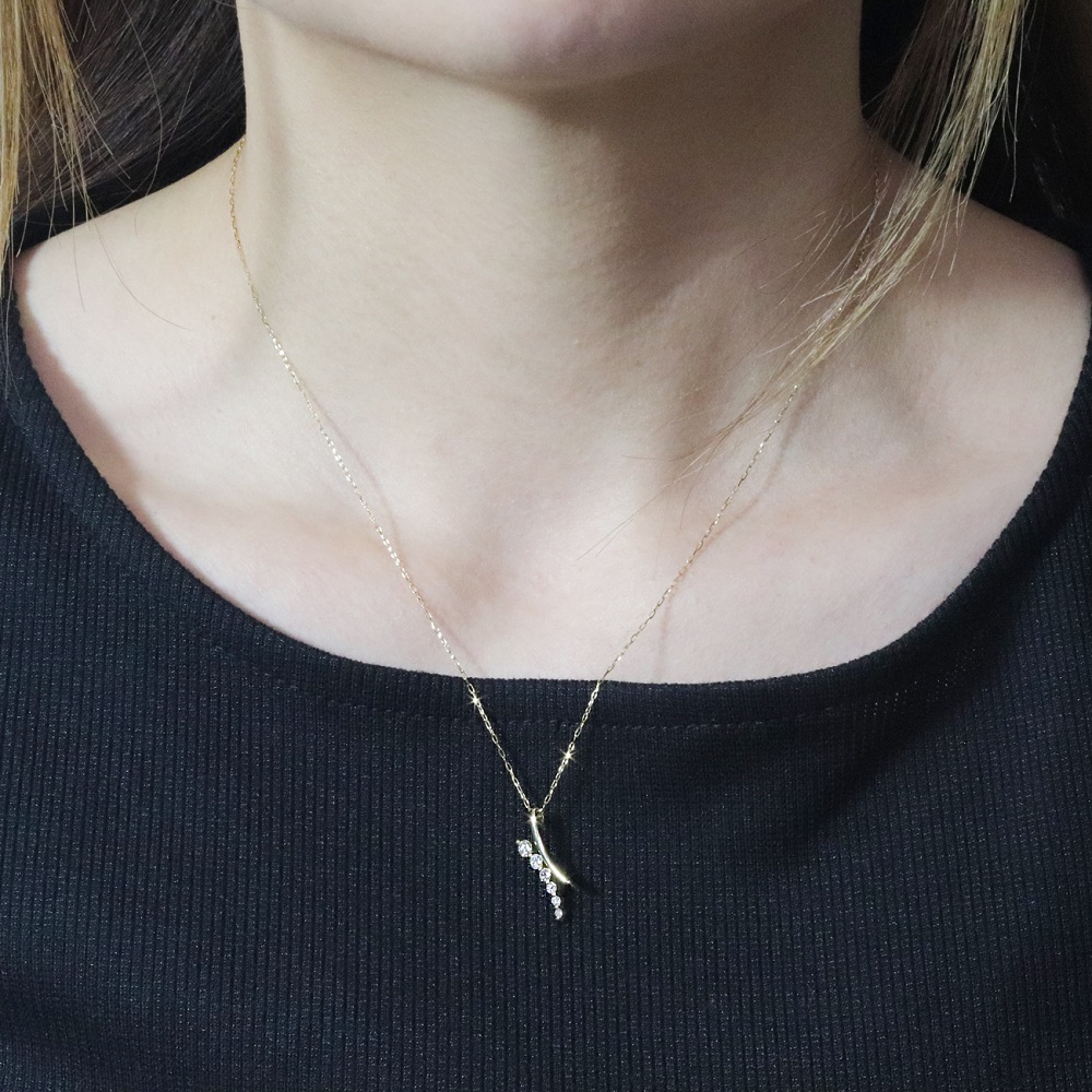 K18 0.30ct デザインペンダント　BQ-178