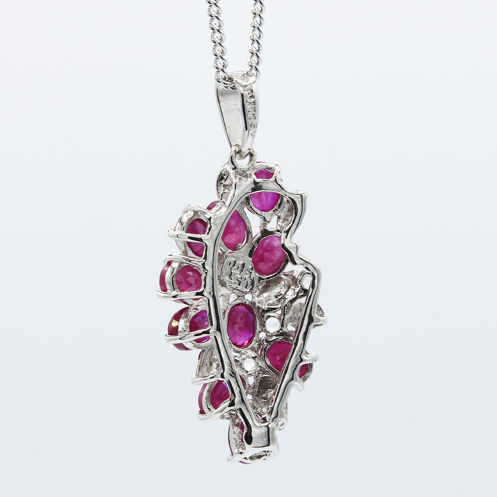 ルビー ペンダント 1.5ct Ag900(Pt100) （16927）