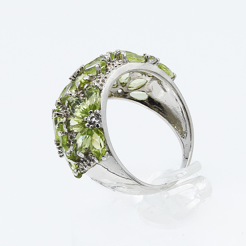 ペリドット リング ４.0ct SV925 (12505) 指輪 リング ペリドット ホワイトトパーズ シルバー ジュエリー アクセサリー 山梨県 甲斐市 BR-72