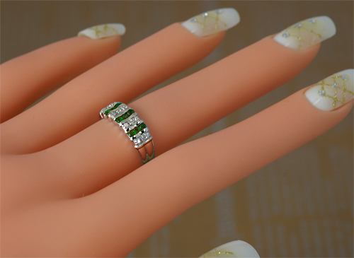 エメラルド リング 0.3ct Ag900[Pt100] (12514) 指輪 リング エメラルド プラチナ ダイヤモンド ジュエリー アクセサリー 山梨県 甲斐市 BR-79