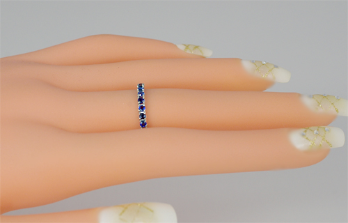 サファイア フルエタニティ リング K10WG/K10YG/K10PG (12518) 指輪 リング フルエタニティ リング サファイア K10 ホワイトゴールド イエローゴールド ピンクゴールド ジュエリー アクセサリー 山梨県 甲斐市 BR-82