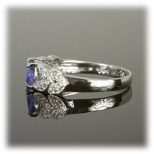 タンザナイト リング 0.7ct K10WG/K10YG (13387) 指輪 リング タンザナイト K10 ホワイトゴールド イエローゴールド ジュエリー アクセサリー ダイヤモンド 山梨県 甲斐市 BR-86