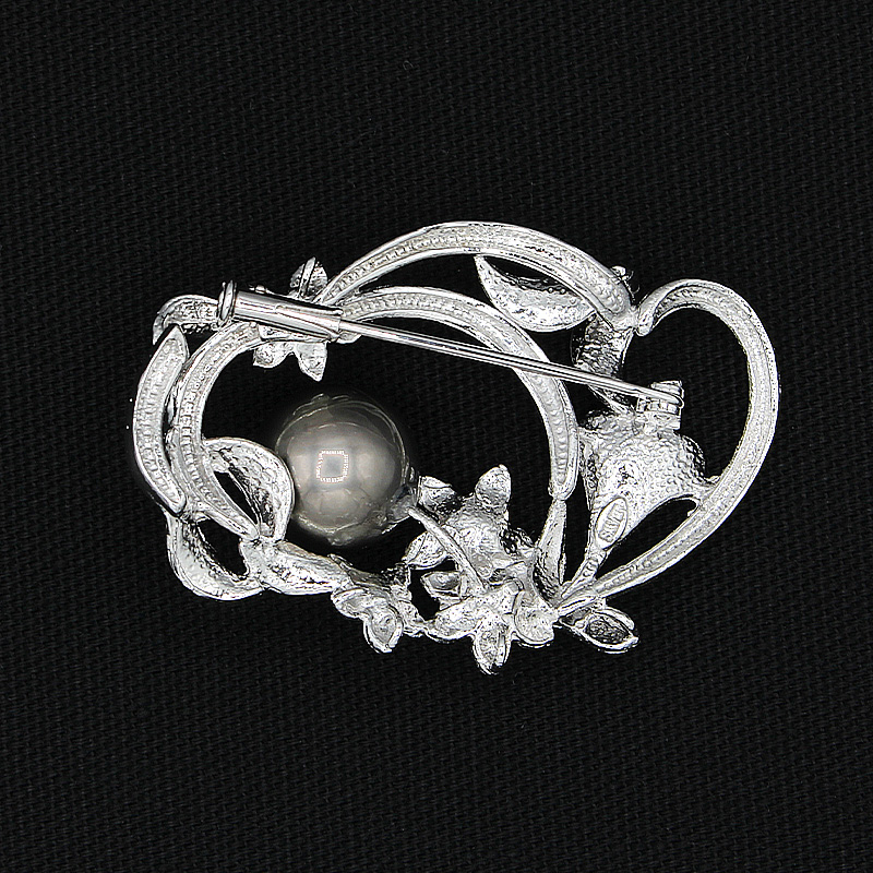 ブラックパール ブローチ 11mm SV925 黒真珠 タヒチ産 (25136) ブローチ 黒真珠 タヒチ産 ブラックパール シルバー SV925 ジュエリー アクセサリー ジュエリー アクセサリー ジュエリー アクセサリー 山梨県 甲斐市 BR-94