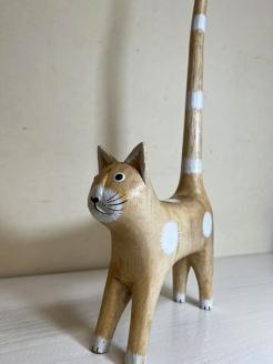 【選べる2色】しっぽネコトイレットペーパーホルダー　 ナチュラルカラー２色