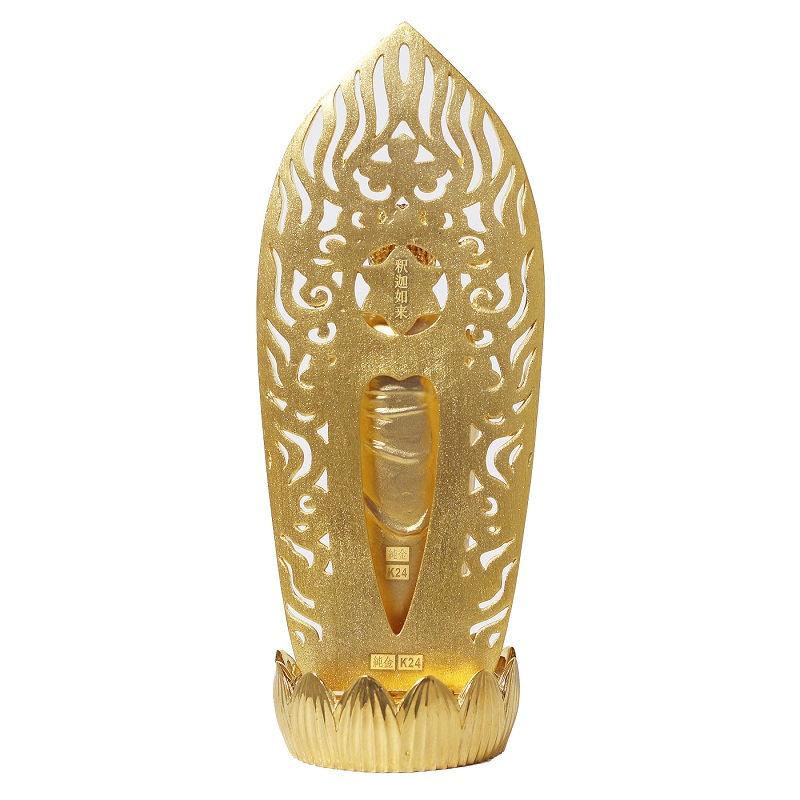 純金　K24（24金）　釈迦如来像　蓮台座　BQ-150