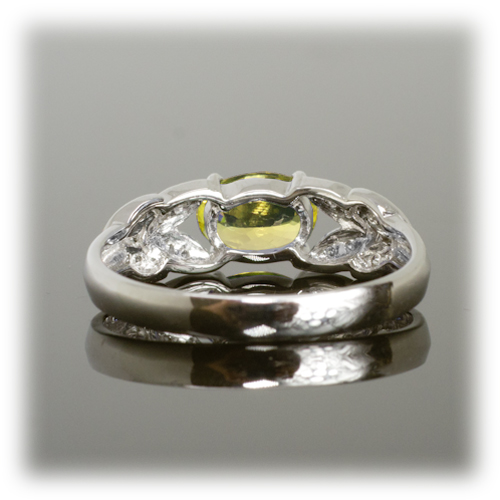 カナリー トルマリン リング 0.6ct K10WG/K10YG (13387) 指輪 リング トルマリン カナリートルマリン ダイヤモンド ホワイトゴールド イエローゴールド ジュエリー アクセサリー 山梨県 甲斐市 BR-84