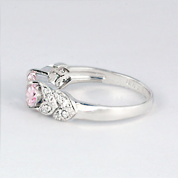 ピンク モルガナイト リング 0.6ct K10WG/K10YG (13387) 指輪 リング ピンクモルガナイト ホワイトゴールド イエローゴールド モルガナイト ダイヤモンド ジュエリー アクセサリー 山梨県 甲斐市 BR-85