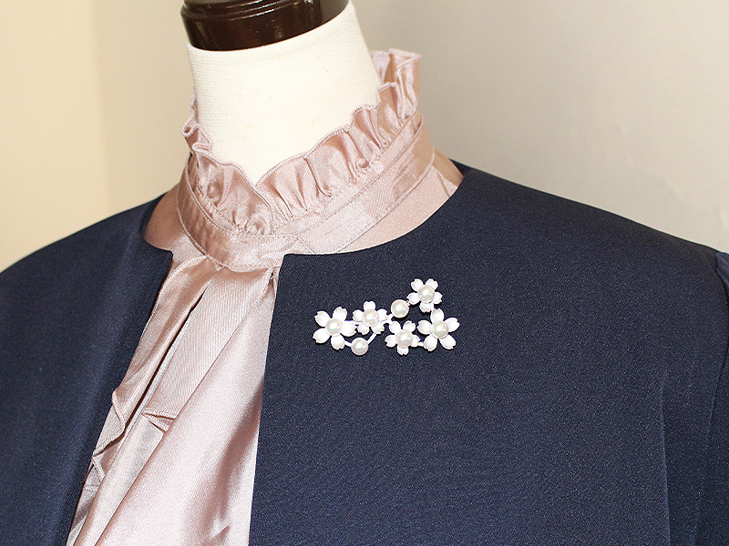 アコヤ真珠 パール ブローチ 7mm 7個付　SV925 (25398) ブローチ アコヤ真珠 パール SV925 シルバー ジュエリー アクセサリー 山梨県 甲斐市 BR-96