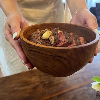 無垢　チーク材　茶碗（どんぶり）