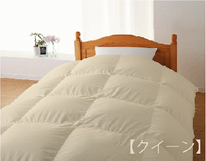 【合掛け布団】羽毛合掛け布団　ハイパーダウン（クイーン：220㎝×210㎝）ポーランド産ホワイトマザーグースダウン95％