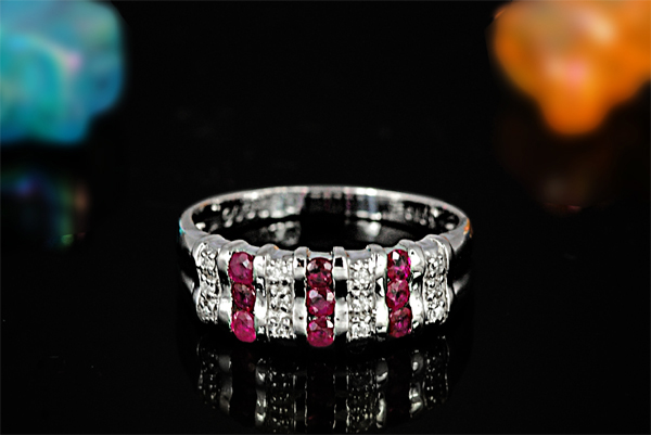 ルビー リング 0.3ct Ag900[Pt100] (12514) 指輪 リング ルビー プラチナ ダイヤモンド ジュエリー アクセサリー 山梨県 甲斐市 BR-77