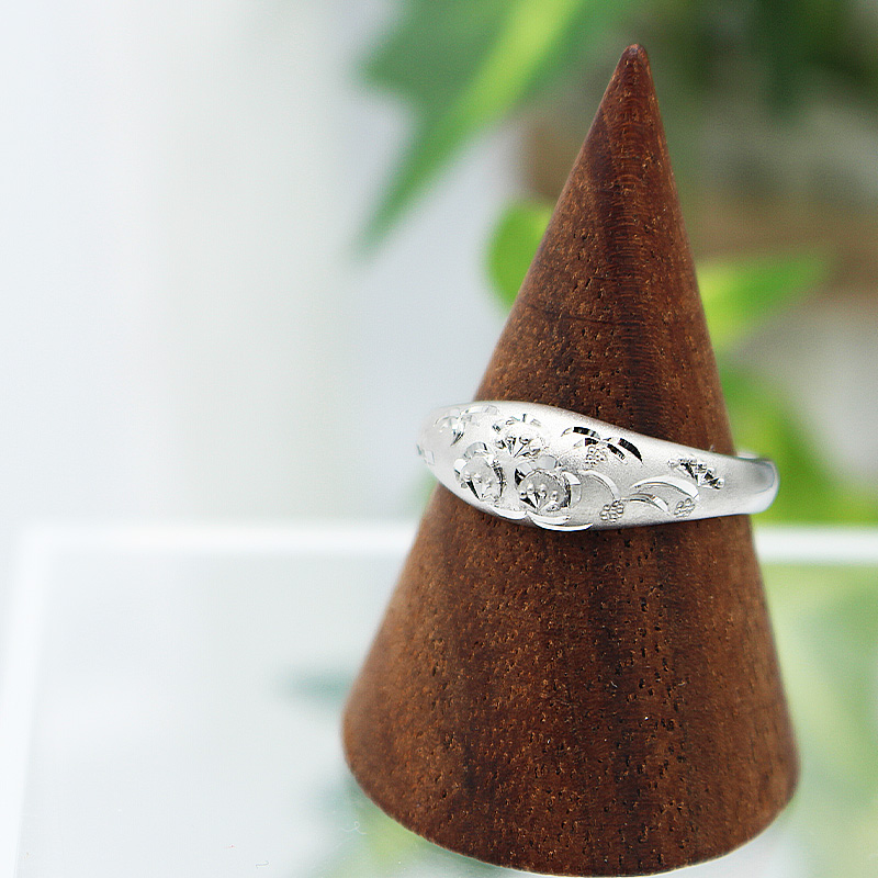 純プラチナ 甲丸 松竹梅リング Pt999 (17169) 指輪 リング プラチナ 純プラチナ Pt999 甲丸 松竹梅リング ジュエリー アクセサリー 山梨県 甲斐市 BR-91