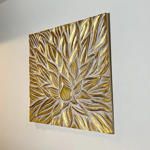 ロータス彫刻壁掛けパネル（Aタイプ）BV-57