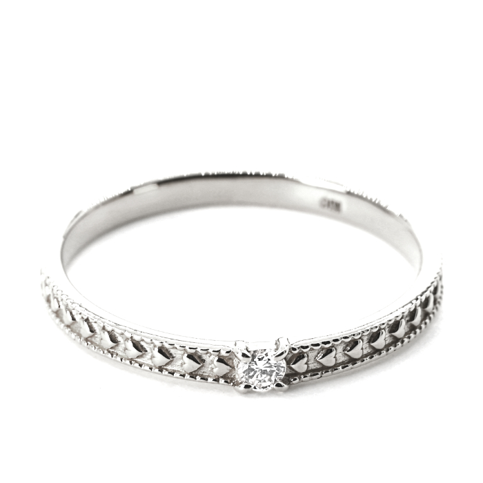 プラチナダイヤモンドリング　0.03CT　R3968DI-P 188-054