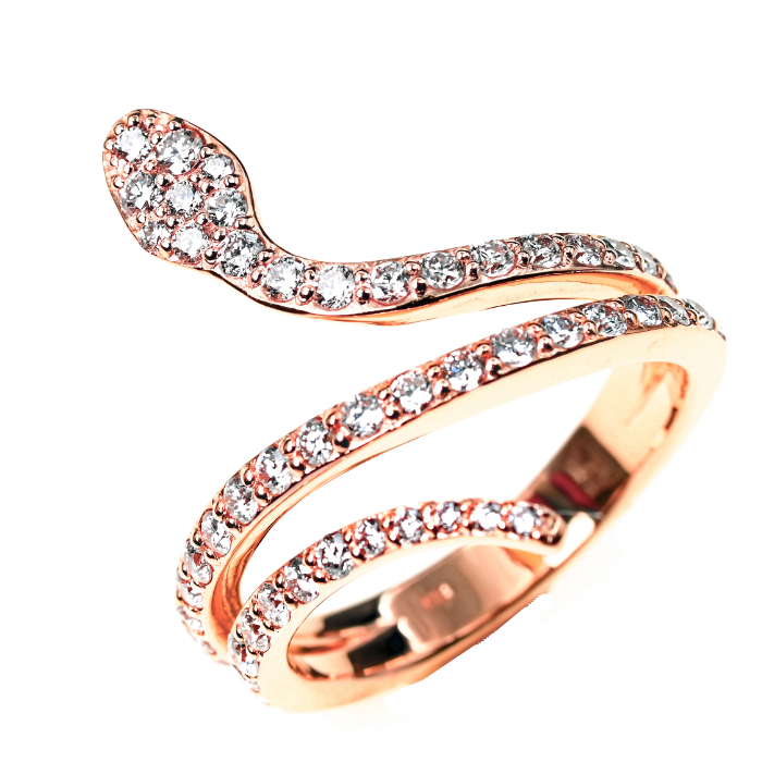 K18PG　スネークラインダイヤリング　0.70CT　R3948DI-R 188-078