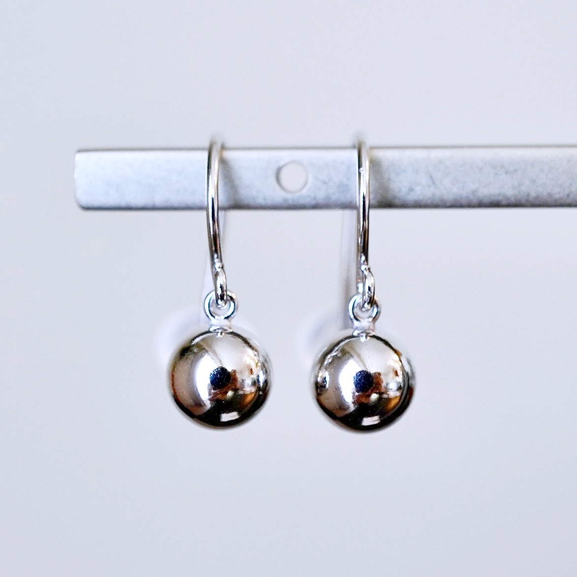 K18WG(18金) ホワイトゴールド 地金 ボール  ピアス フックタイプ シンプル  保証書付 KO-0068 242-029-b