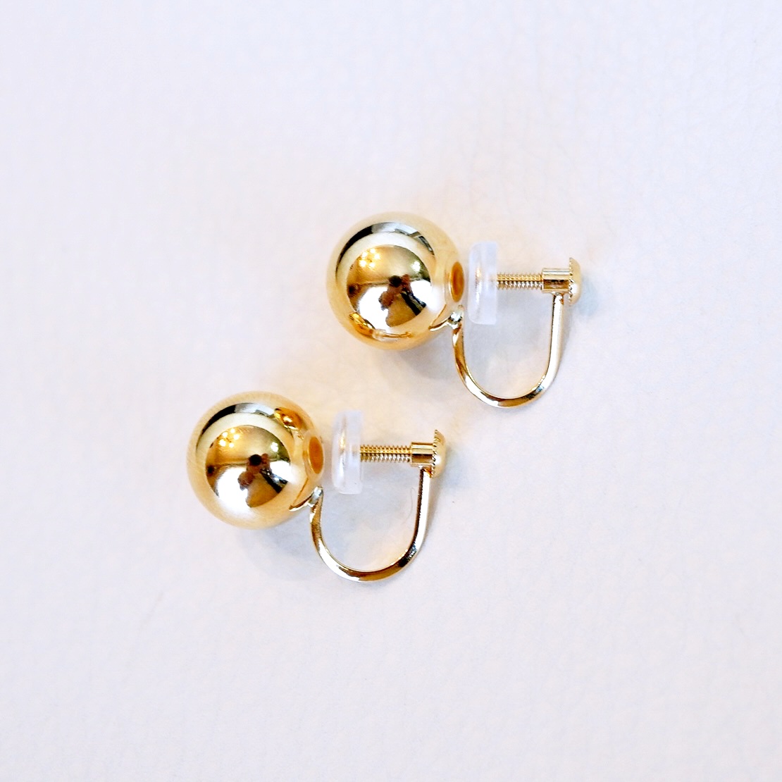 K18(18金) イエローゴールド ボール イヤリング 地金 中空 (直径10mm) 保証書付 KO-0075 242-037