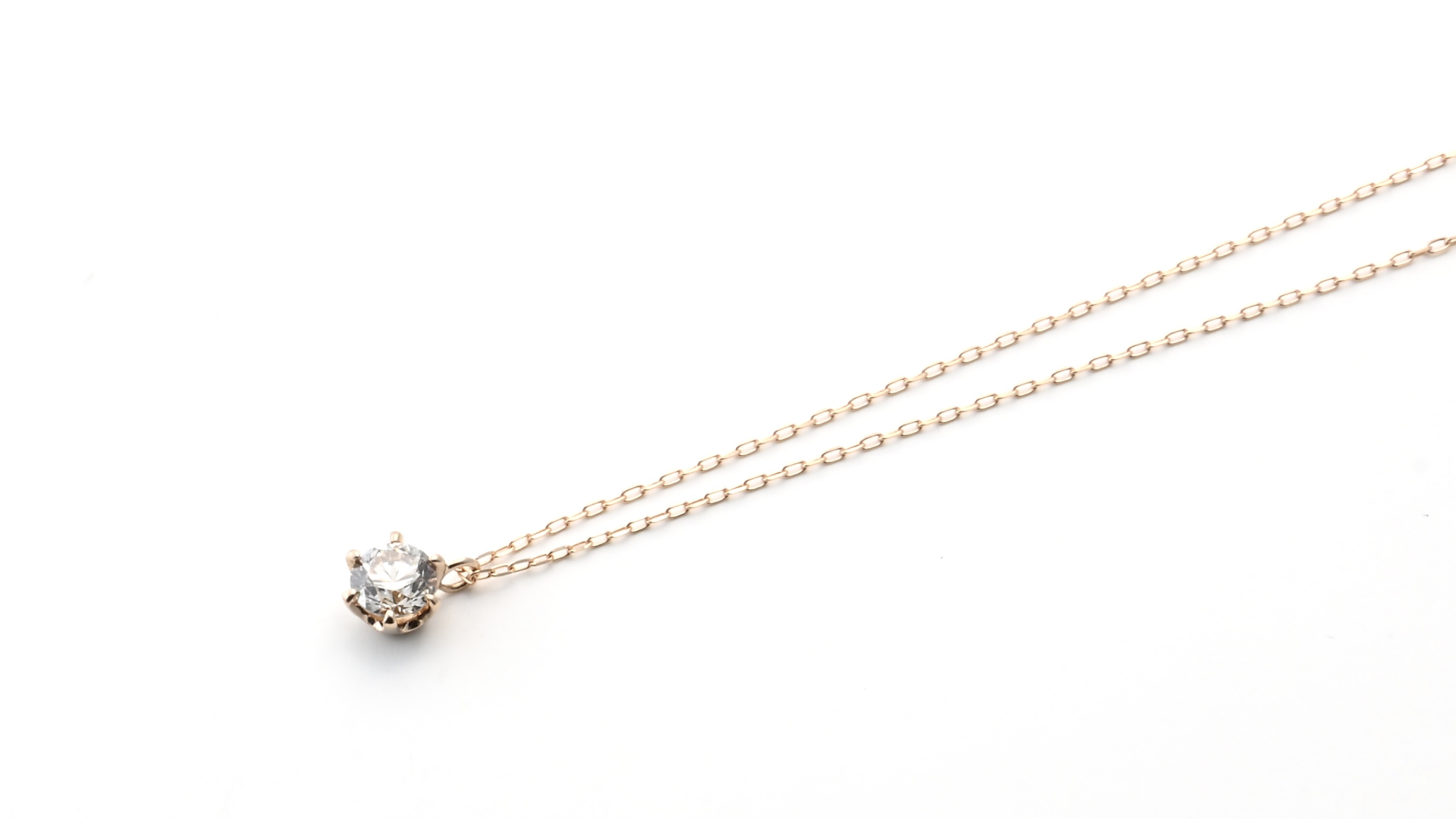 K18イエローゴールド　ダイヤ0.30ct　爪留め　ネックレス FNP-5 250-005