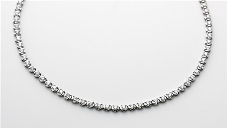 プラチナダイヤモンドテニスネックレス　ダイヤモンド3カラット　１３７pc　40ｃｍ FNP-13 250-013