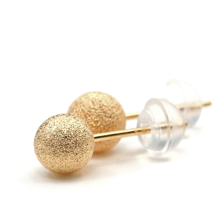 K18 YG　フラッシュボールピアス　5ミリ　E317-Y 188-040