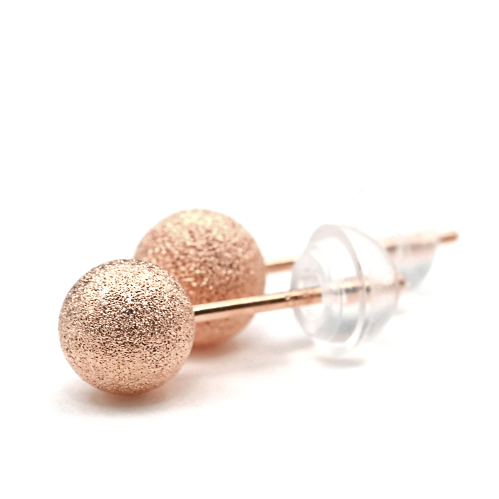 K18 PG　フラッシュボールピアス　5ミリ　E317-R 188-041