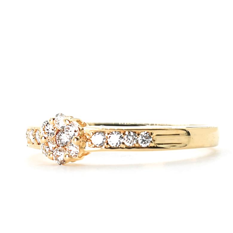 K18 セブンフラワーダイヤモンドリング 0.20CT R3973DI-Y 188-058