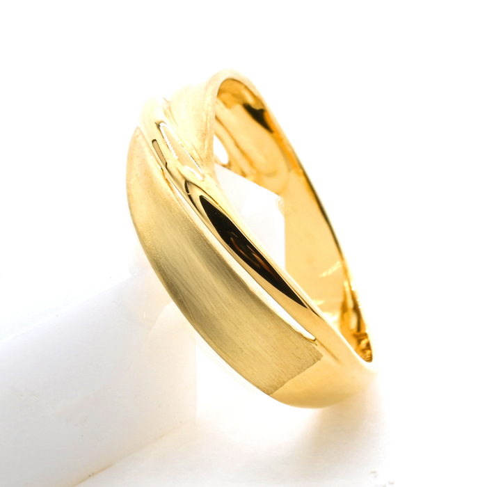 K18 地金鏡面、サティーナリング　RMR691-Y 188-084