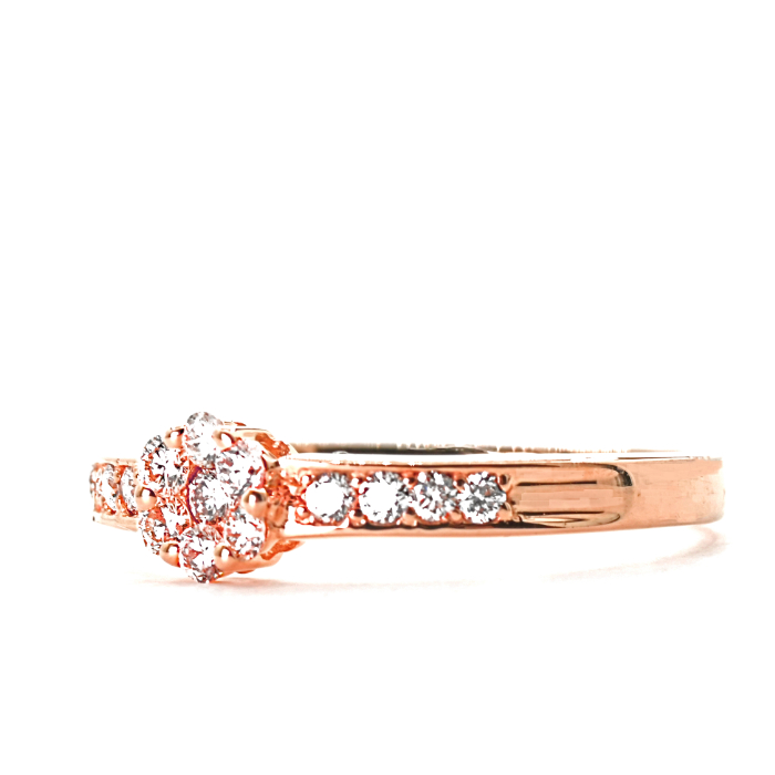 K18PG セブンフラワーダイヤモンドリング 0.20CT R3973DI-R 188-059