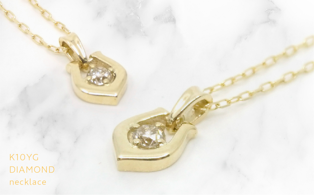 K10　イエローゴールド　ダイヤ0.05ｃｔ　ネックレス 　 管理番号280179 218-149