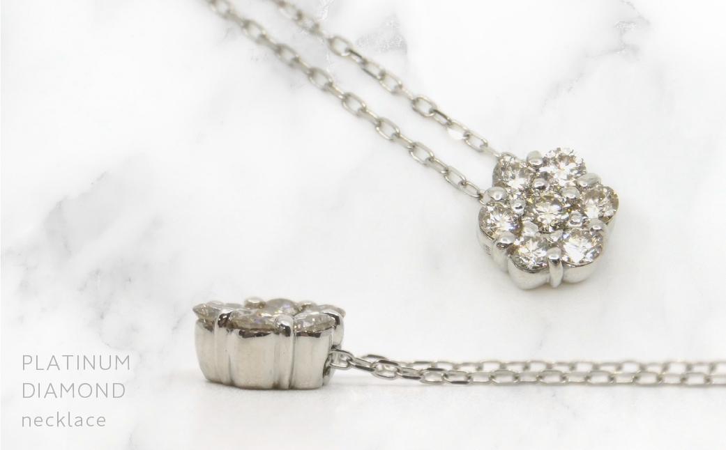 プラチナ　　フラワーデザインダイヤ0.33ｃｔ　ネックレス　 管理番号222010 218-158-PT