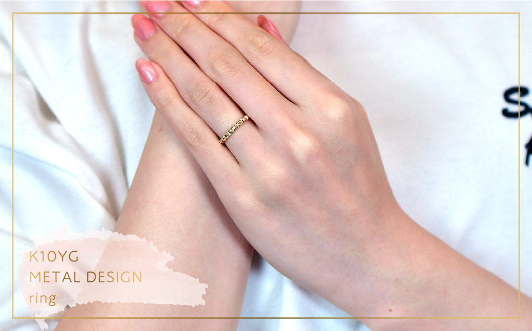 K10　イエローゴールド　メタルデザイン　スタッドリング　 管理番号454328 218-173 |山梨県　ジュエリー　笛吹市　宝石　アクセサリー　リング　ネックレス　ピアス　イヤリング　プレゼント　ギフト　クリスマス　バレンタイン　誕生日　結婚記念日　母の日　敬老の日　贈り物　ふるさと納税　ペンダント　バングル　ブレスレット　指輪　ファッション　宝飾　記念日 かわいい レディース 人気 おすすめ