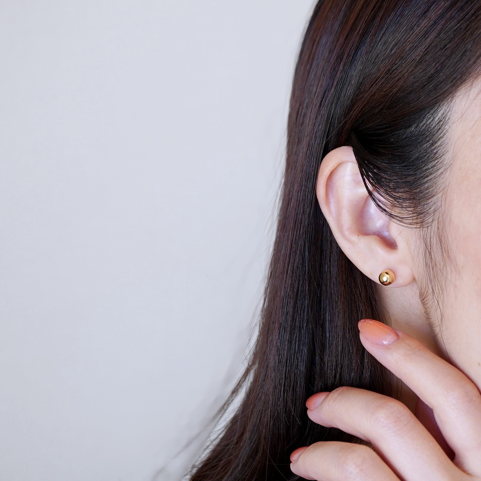 【ジュエリー】K18 18金 ゴールド 地金 シンプル ボール ピアス (6mm) 保証書付 KO-0032 242-010-b