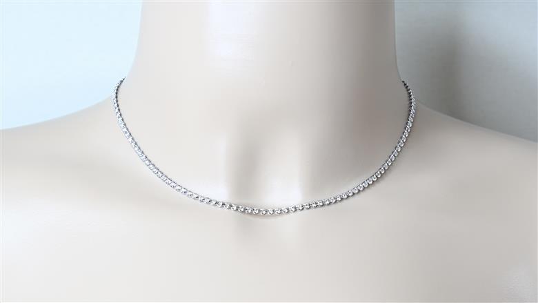 プラチナダイヤモンドテニスネックレス　ダイヤモンド3カラット　１３７pc　40ｃｍ FNP-13 250-013