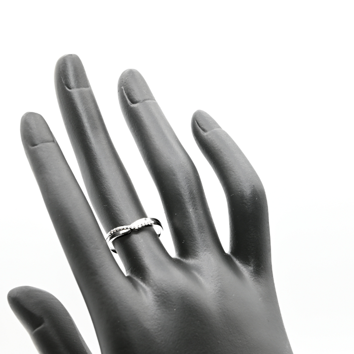 Vラインダイヤクロスリング0.06CT　R3966DI-P 188-073