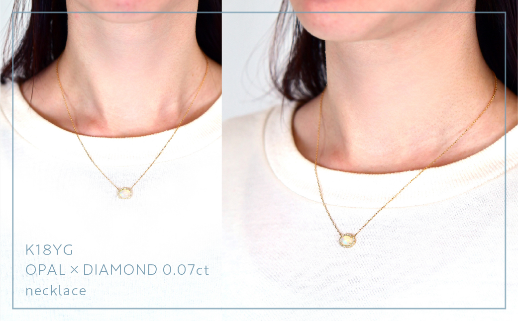 K18　イエローゴールド　オパールネックレス　 管理番号254834 218-164 |山梨県　ジュエリー　笛吹市　宝石　アクセサリー　リング　ネックレス　ピアス　イヤリング　プレゼント　ギフト　クリスマス　バレンタイン　誕生日　結婚記念日　母の日　敬老の日　贈り物　ふるさと納税　ペンダント　バングル　ブレスレット　指輪　ファッション　宝飾　記念日 かわいい レディース 人気 おすすめ 天然石