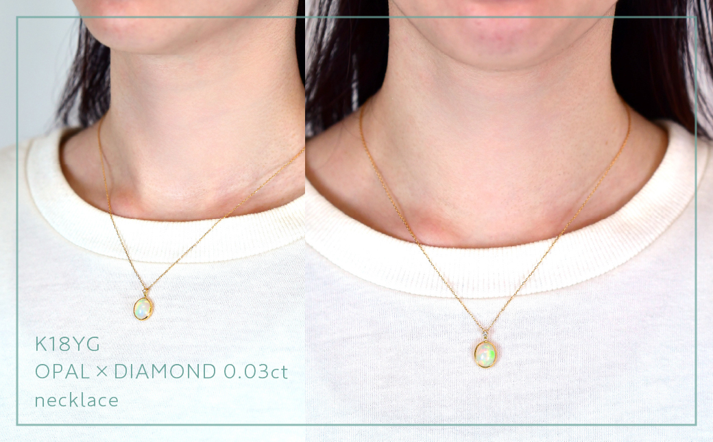 K18　イエローゴールド　オパールネックレス　 管理番号254395 218-166 |山梨県　ジュエリー　笛吹市　宝石　アクセサリー　リング　ネックレス　ピアス　イヤリング　プレゼント　ギフト　クリスマス　バレンタイン　誕生日　結婚記念日　母の日　敬老の日　贈り物　ふるさと納税　ペンダント　バングル　ブレスレット　指輪　ファッション　宝飾　記念日 かわいい レディース 人気 おすすめ　天然石