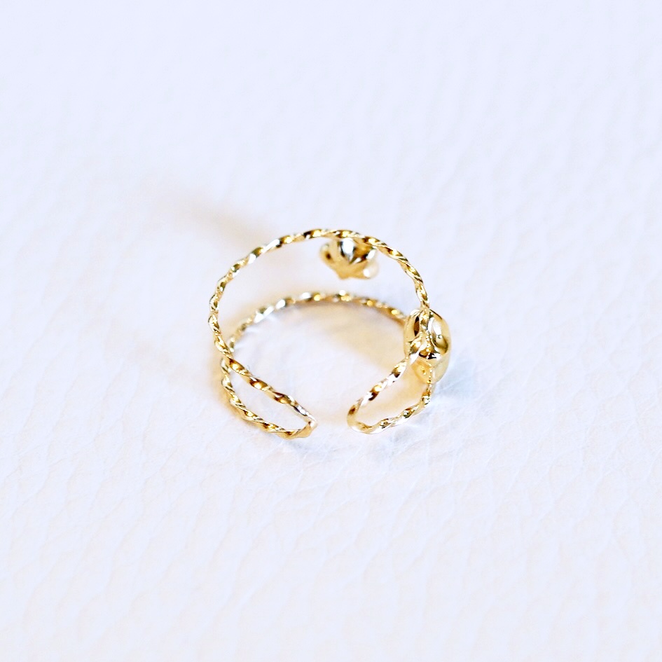 K18(18金) イエローゴールド  地金 星 イヤーカフ 保証書付 M1252 242-046