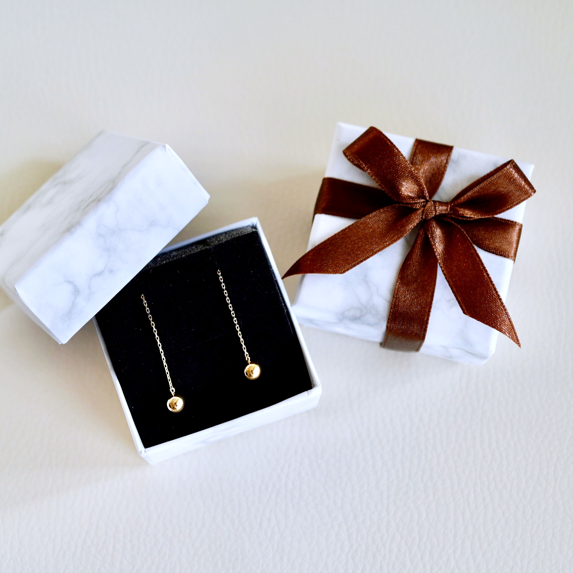 K18(18金) イエローゴールド 地金 ボール チェーン ピアス シンプル  保証書付 KO-0073 242-033-a