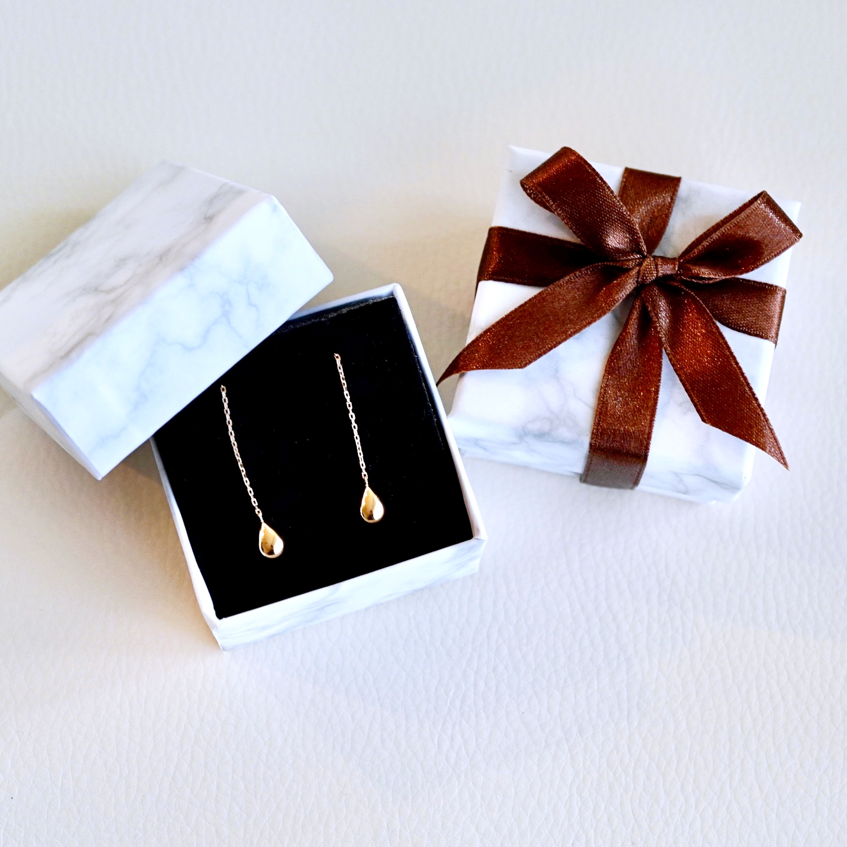 K18(18金) イエローゴールド 地金 雫 チェーン ピアス シンプル ツユ ティアドロップ 保証書付 KO-0070 242-034-a