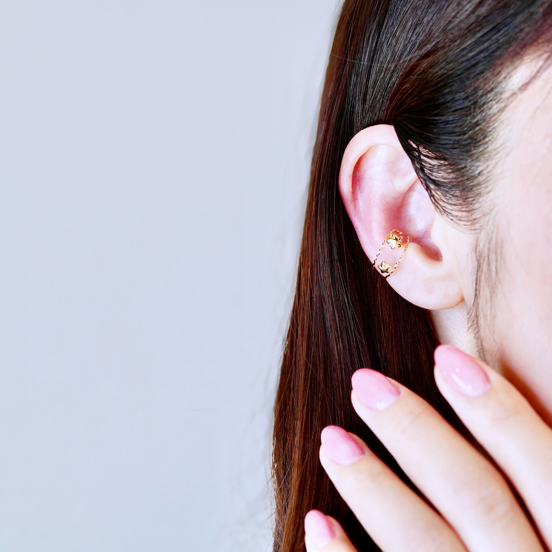 K18(18金) イエローゴールド  地金 星 イヤーカフ 保証書付 M1252 242-046