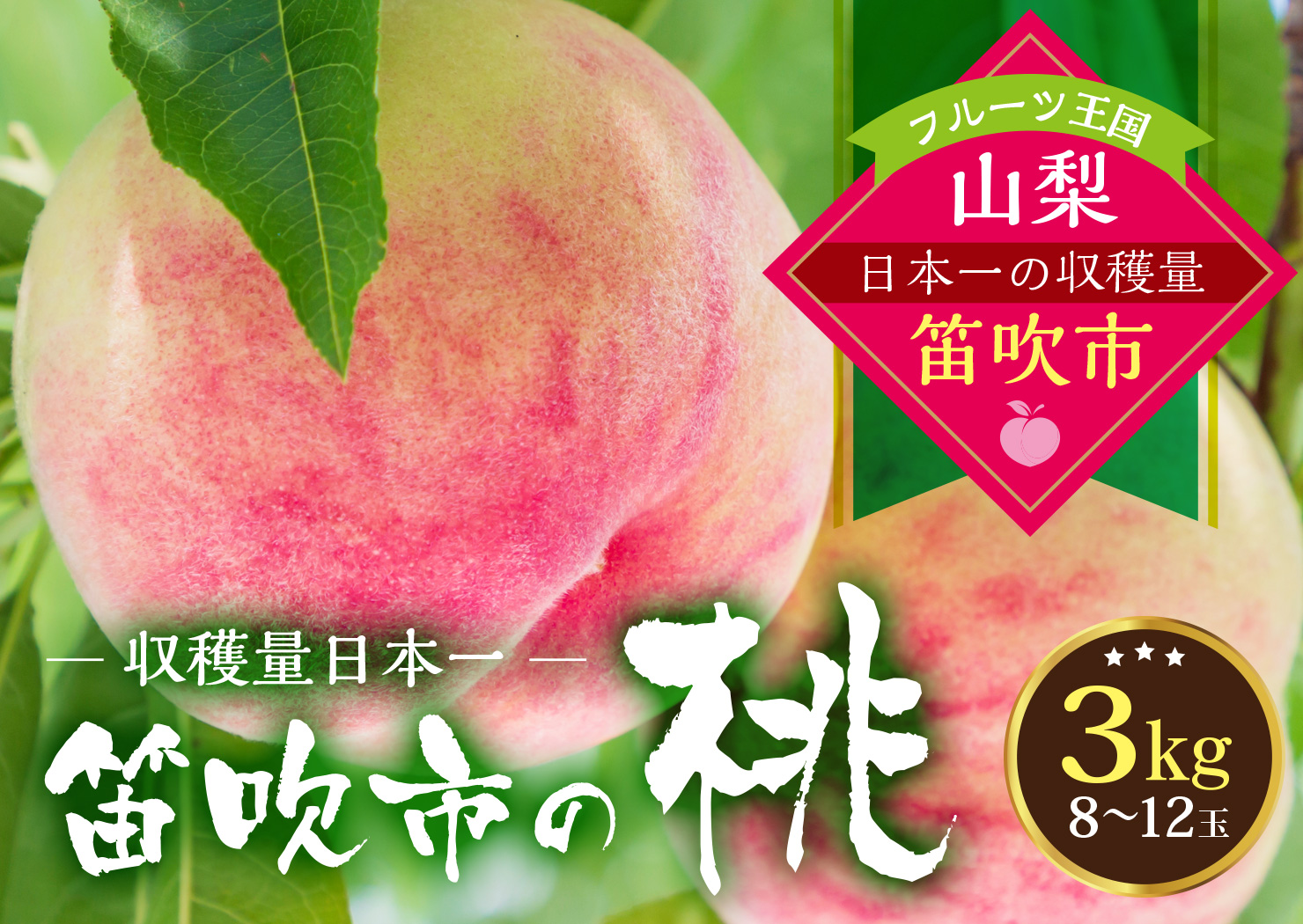 【2026年発送★先行予約】桃の一大産地！笛吹市産旬の桃3kg 167-011