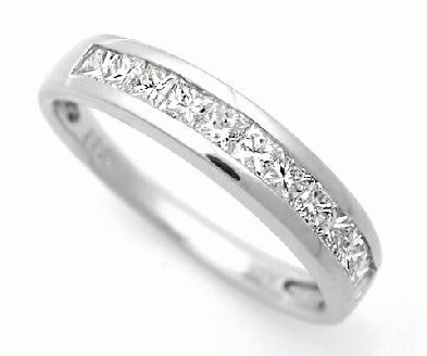 指輪 天然 ダイヤモンド 0.56ct ハーフ エタニティ SIクラス Paulaポーラ【pt950】r-236（KRP）O48-1412