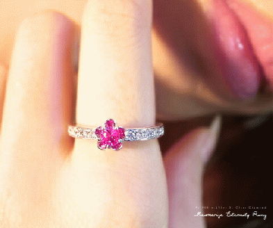 指輪 天然 ダイヤモンド 0.18ct ルビー 0.23ct フラワー SIクラス【pt950】r-31（KRP）O4-1411