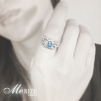 指輪 天然 アクアマリン 0.7ct 大粒 透かし柄 SIクラス【K18WG】MartineマルチーヌII r-251（KRP）O4-1410