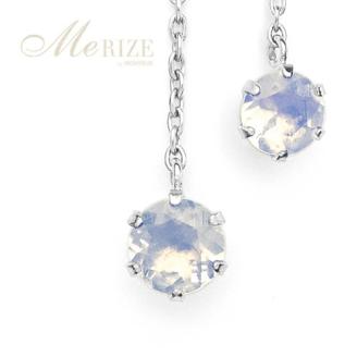 ピアス 天然 ロイヤルブルームーン 4.0mm ペア スタッド チェーン ブラタイプ ダブルロックキャッチ ブルー ホワイト【pt900】P-140（KRP）E6-1414